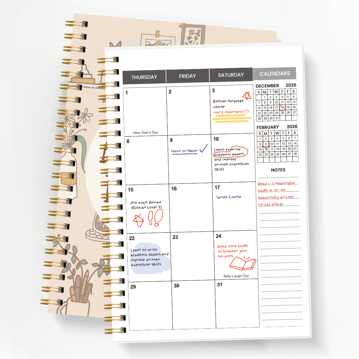 A5 2026-2027 Academic Planner  - đánh giá và giá Meal Prep Book