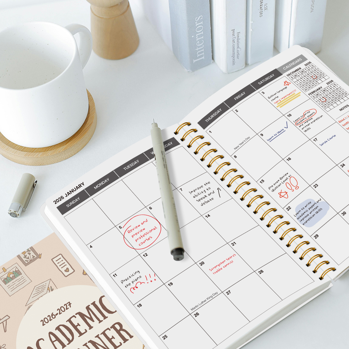 A5 2026-2027 Academic Planner  - đánh giá và giá Meal Prep Book