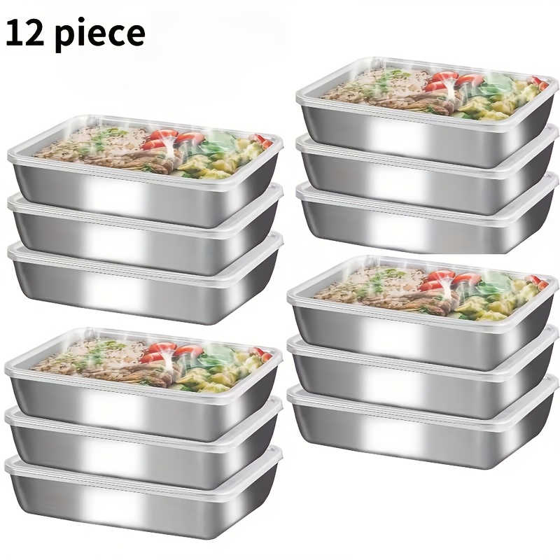 6/12-Piece Stainless Steel Foo - đánh giá và giá Meal Prep Fit
