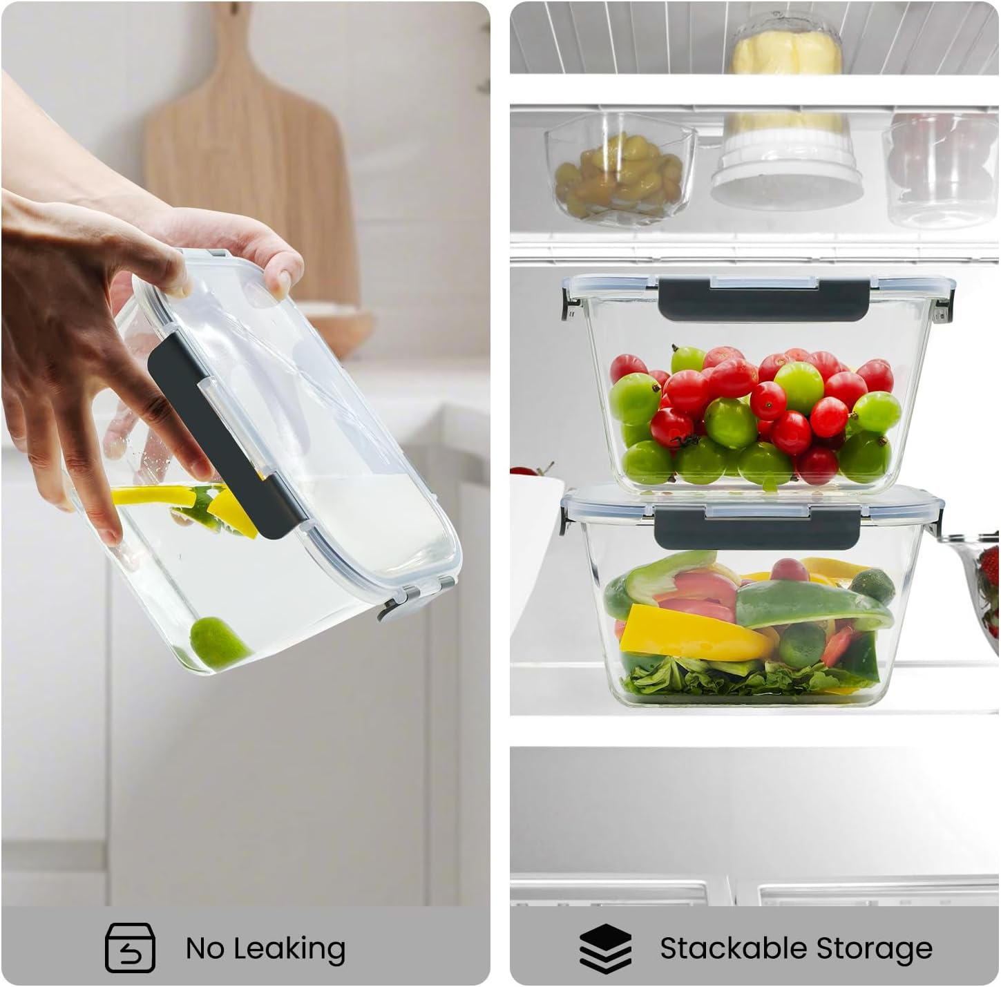 Large Glass Storage Containers - đánh giá và giá Meal Prep With Chicken