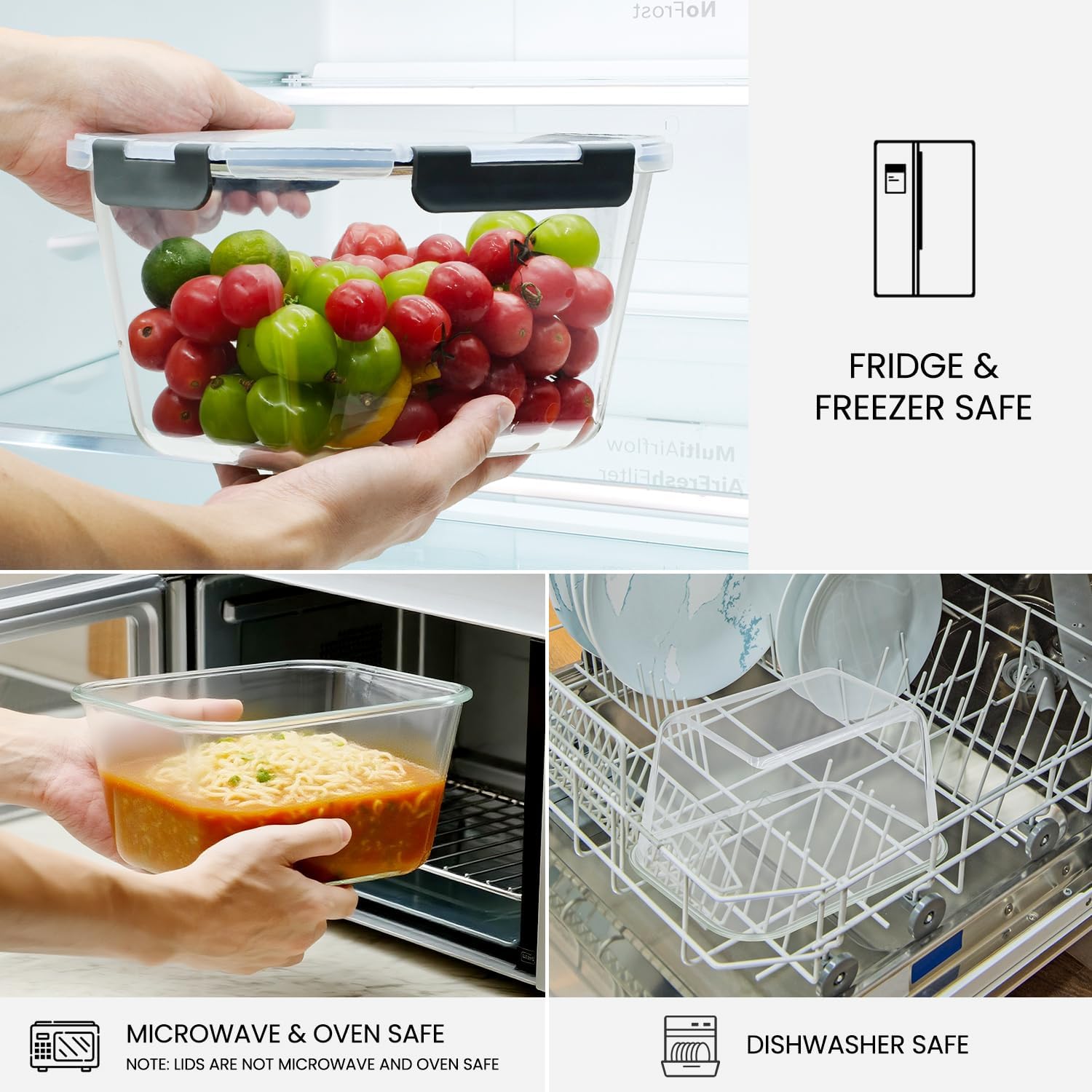 Large Glass Storage Containers - đánh giá và giá Meal Prep With Chicken