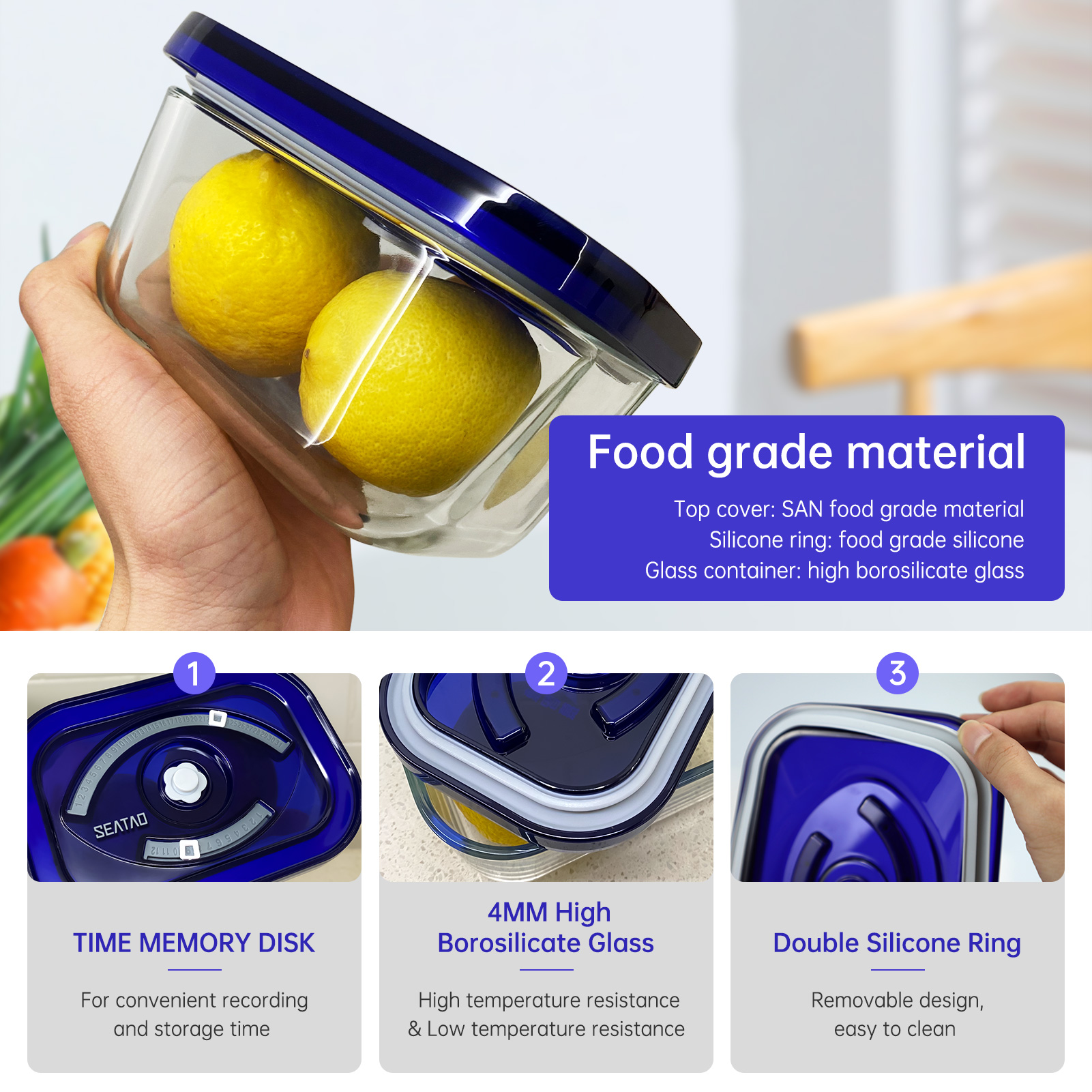 SEATAO Glass Food Storage Cont - đánh giá và giá Meal Prep Glass
