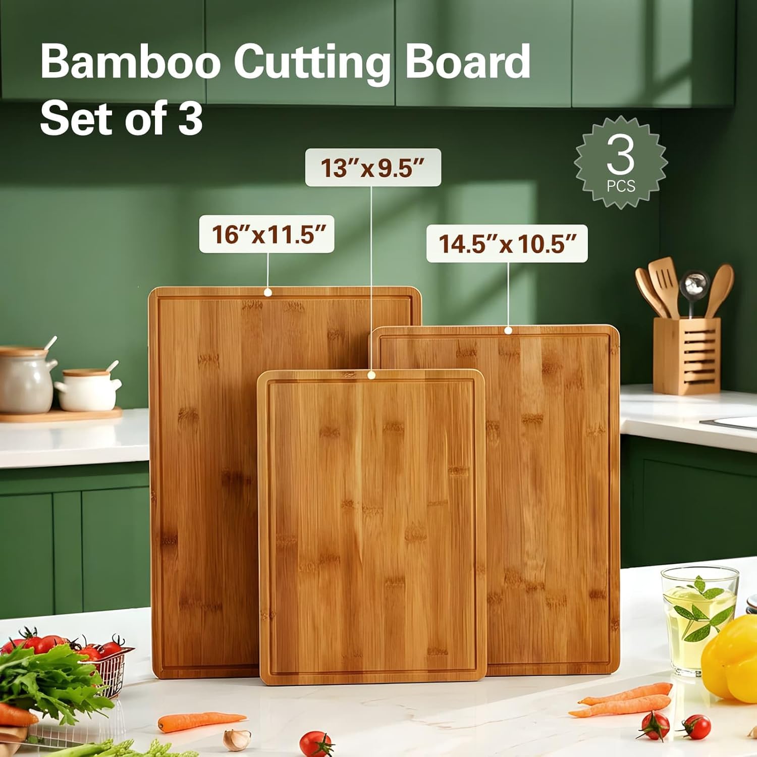 Bamboo Cutting Boards for Kitc - đánh giá và giá Meal Prep Xl