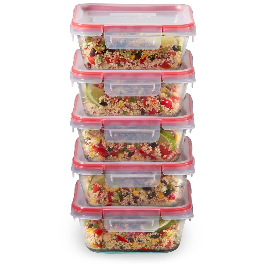 Freshlock 5Pack, 4 Cup Glass F - đánh giá và giá Meal Prep Glass